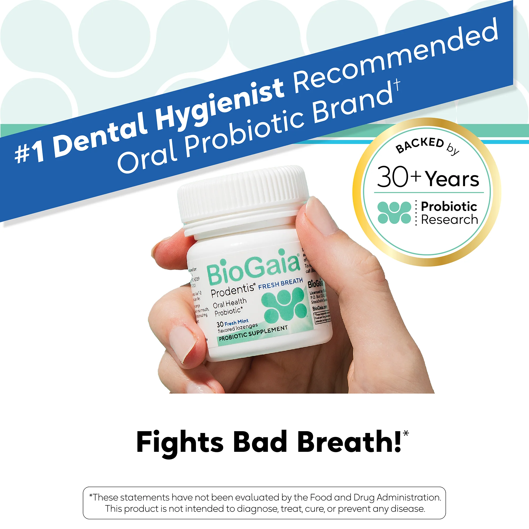 BioGaia Prodentis® Fresh Breath - Probiotic Lozenges w/ Zinc - Image 3