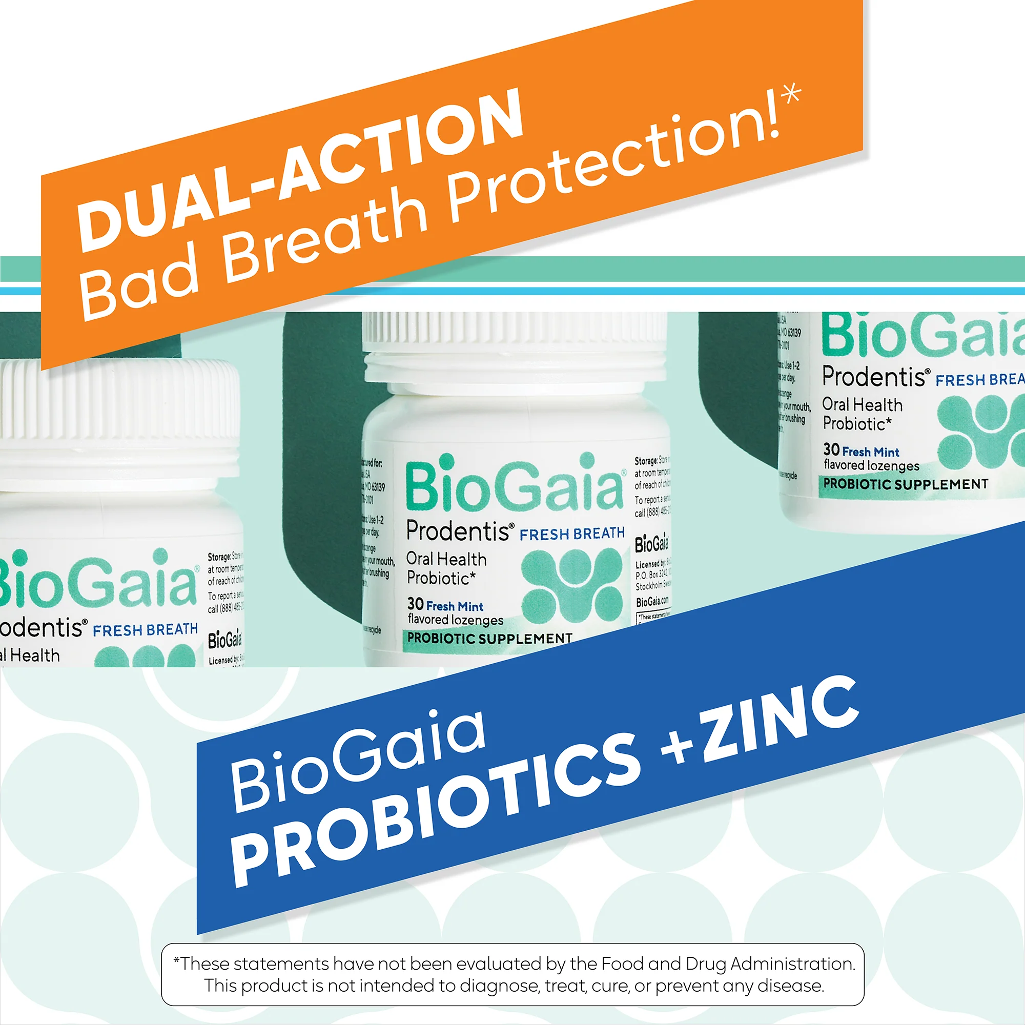 BioGaia Prodentis® Fresh Breath - Probiotic Lozenges w/ Zinc - Image 4