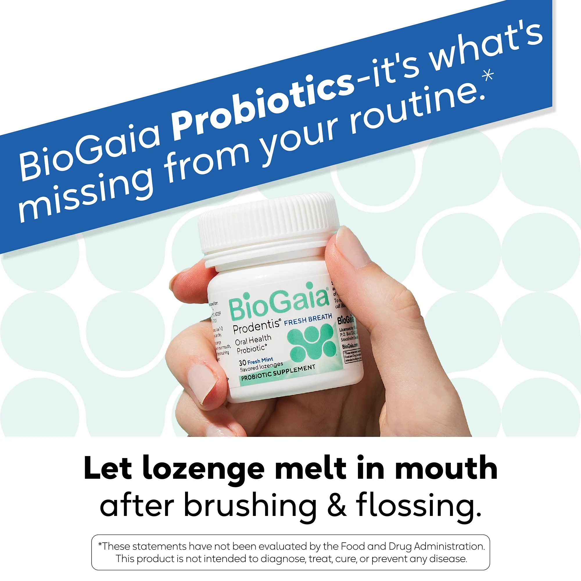 BioGaia Prodentis® Fresh Breath - Probiotic Lozenges w/ Zinc - Image 9