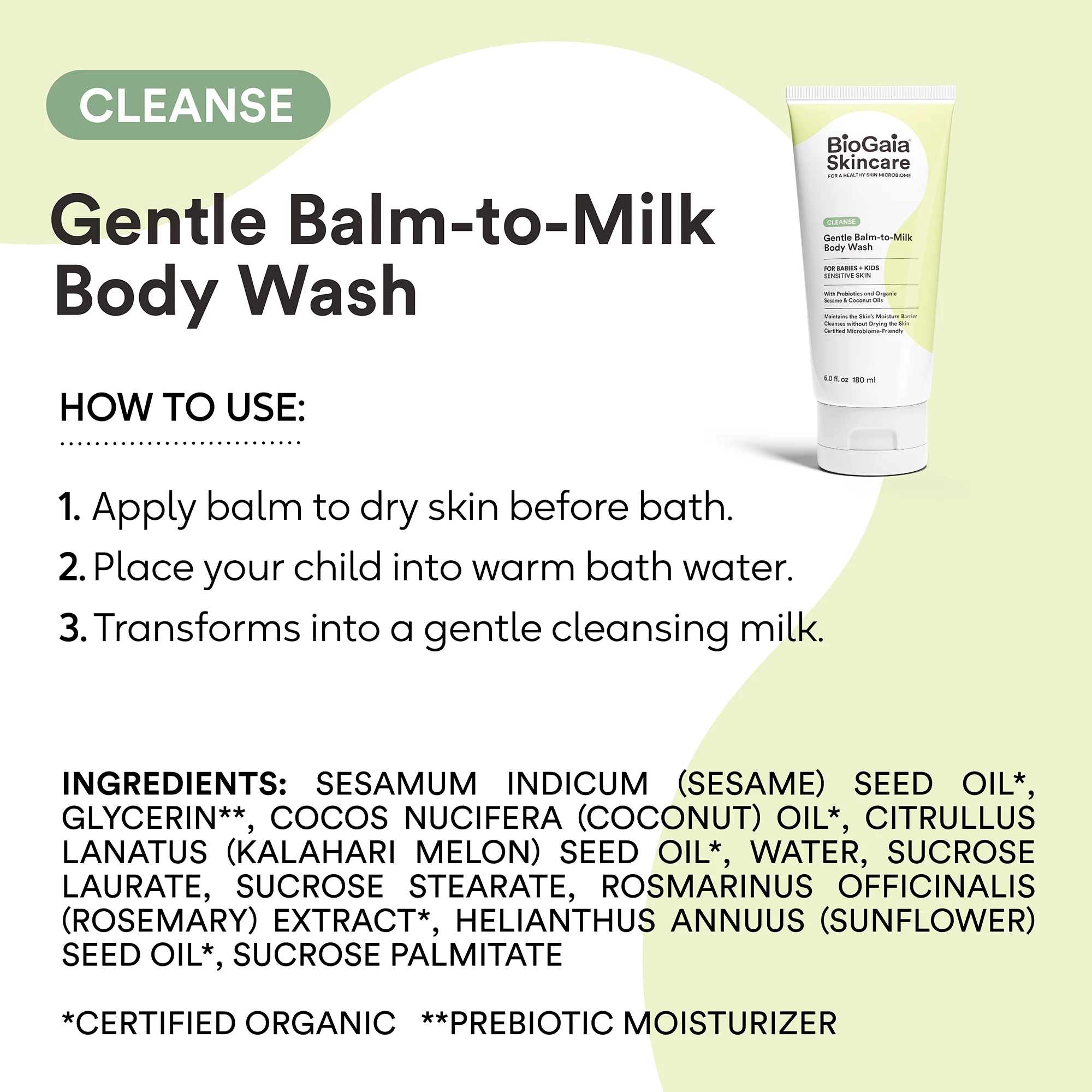 BioGaia Gentle Balm-to-Milk Body Wash - Image 9